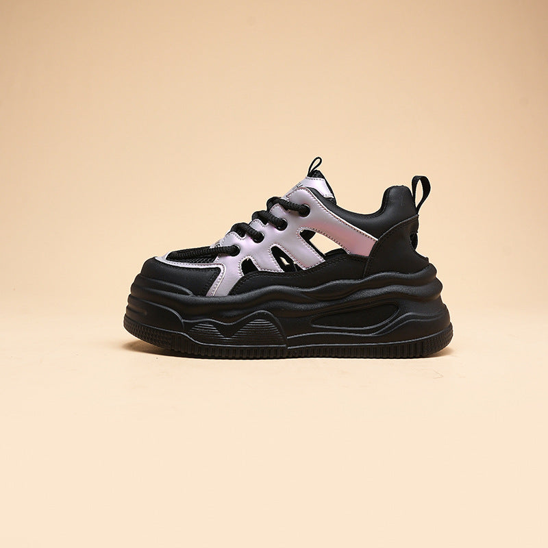 Women's Summer Breathable Clunky Thick Bottom Platform Leisure Hidden Women's Sports Shoes