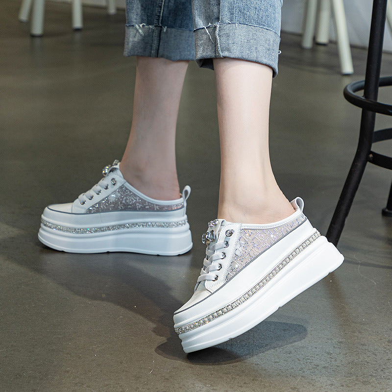 Women's Thick-soled Height Increasing Insole Summer Lazy Slippers