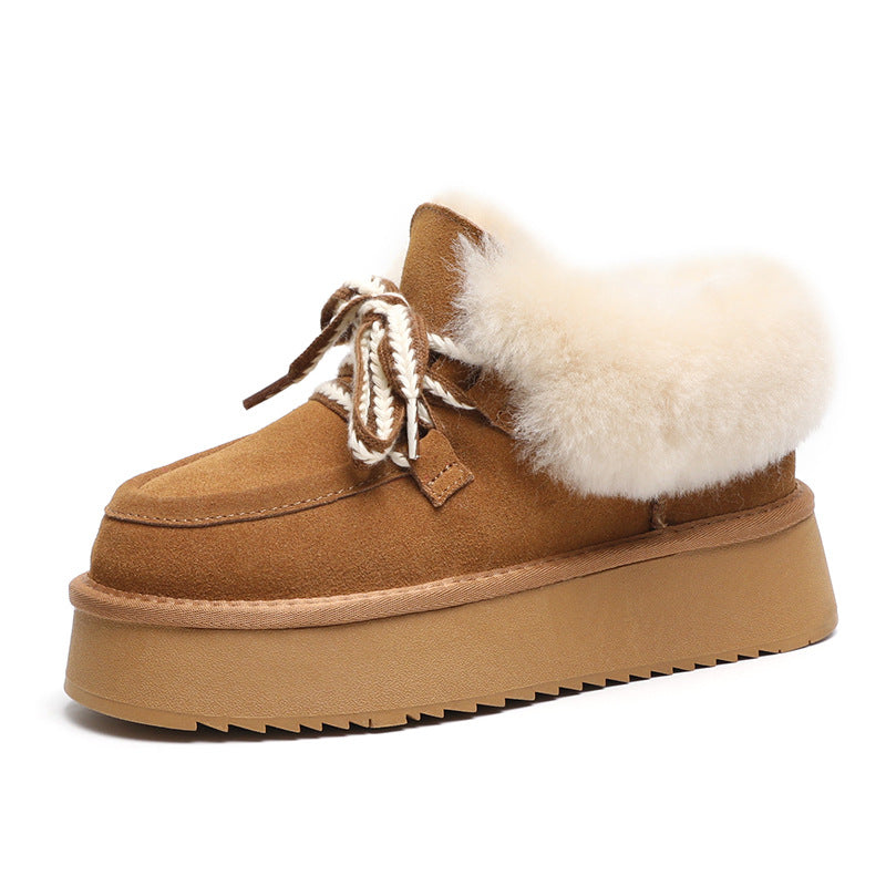 Women's Genuine Thick-soled Fur Integrated Winter Warm Boots