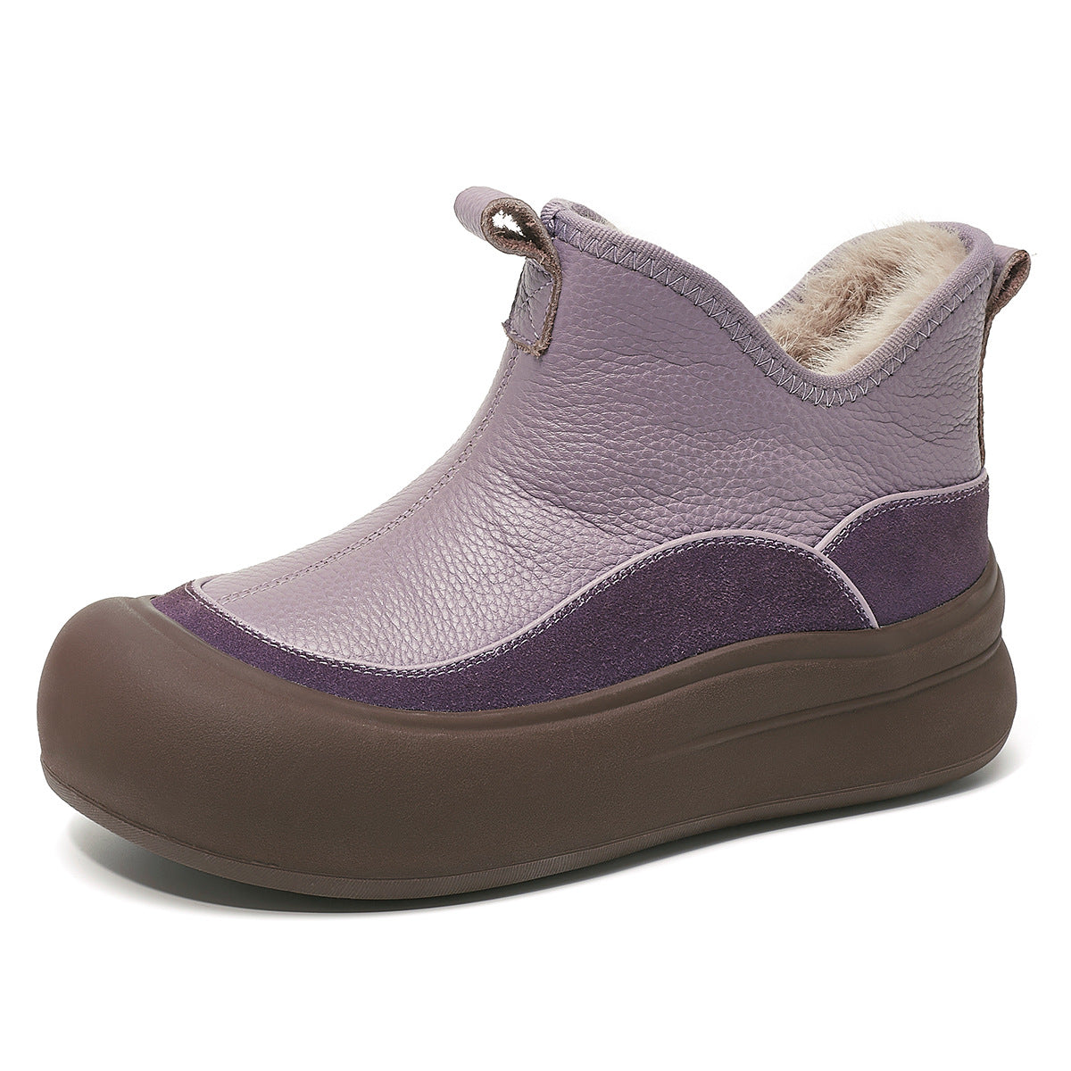 Women's Fashion Platform Winter Fleece-lined Thick Waterproof Snow Boots