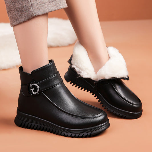 Women's Wool Lady Mom Cotton Ankle Soft Women's Shoes