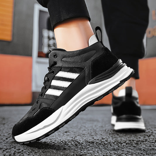 Men's Winter Fleece-lined Warm Trendy Cotton Running Casual Shoes