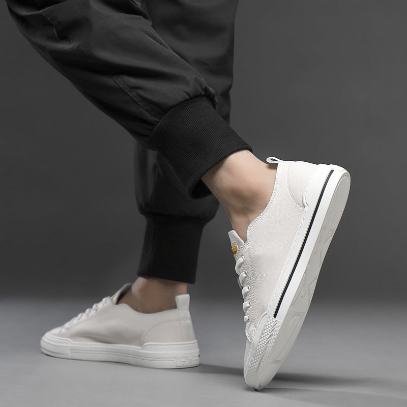 Men's Fashionable Trendy Versatile Breathable White Board Sneakers