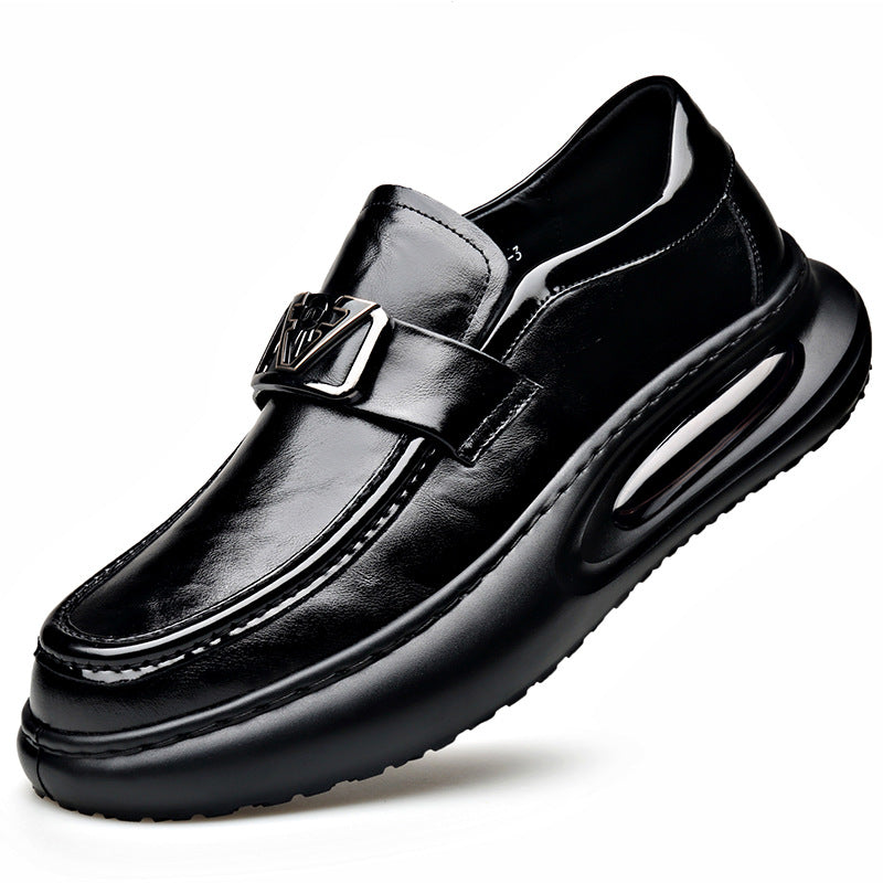 Men's Air Cushion Handmade Genuine Business British Leather Shoes