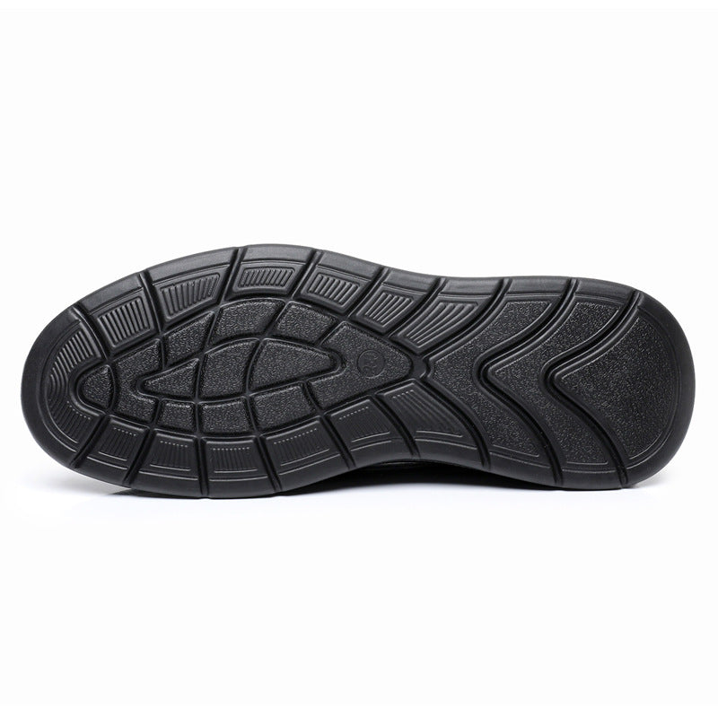 Men's Slip-on Sheepskin Comfortable Soft Bottom Sewing Bag Men's Casual Leather Shoes