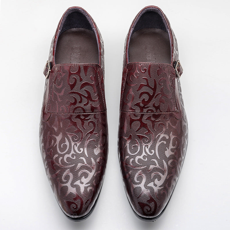 Men's Crocodile Pattern Business Formal Wear British Style Leather Shoes