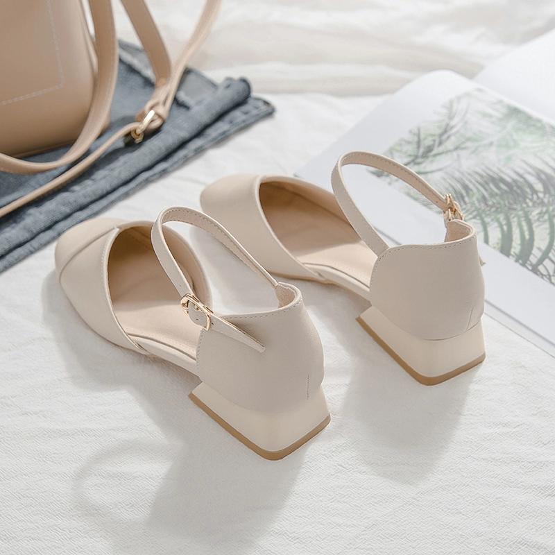 Fairy Summer Wind Fashionable Soft Chunky Heels