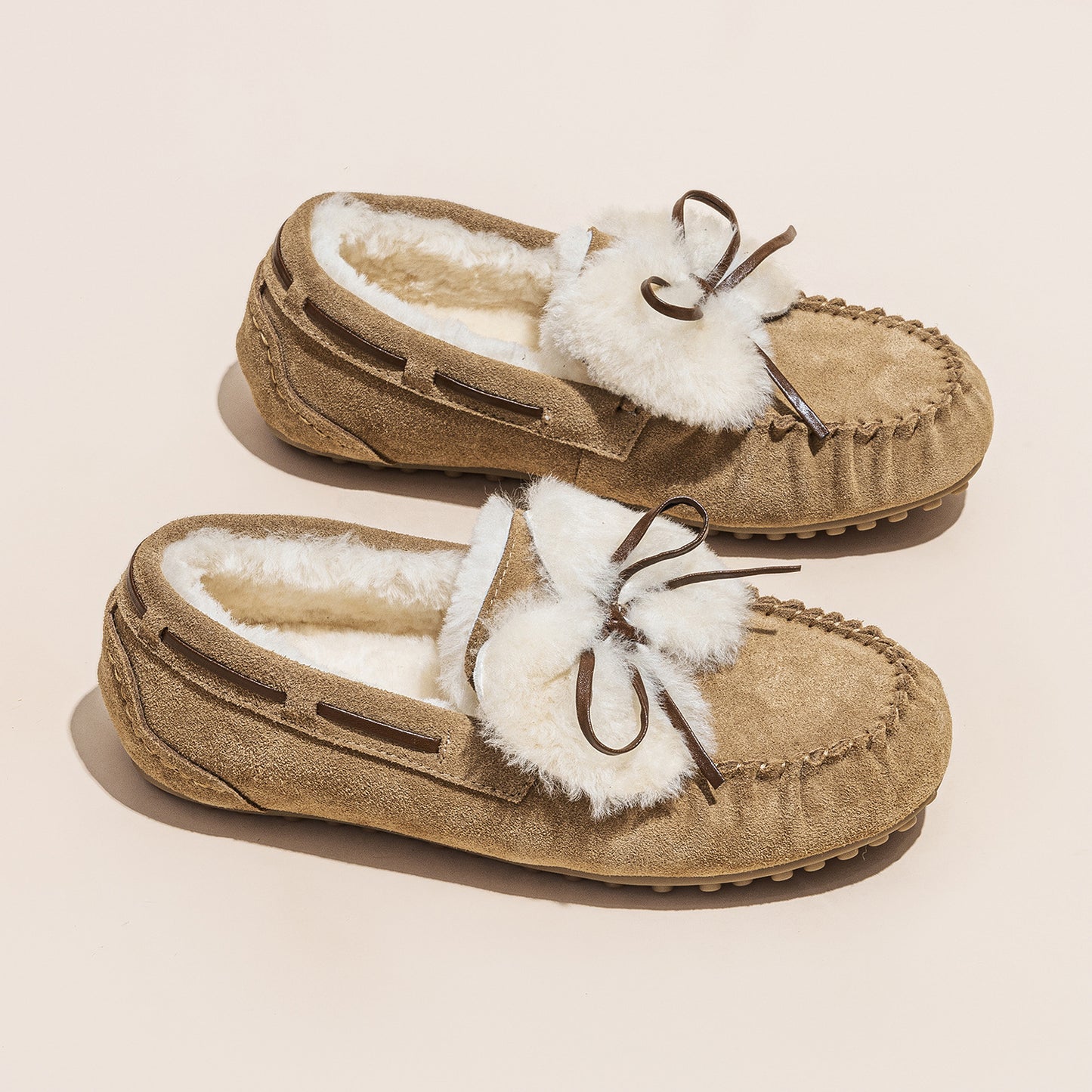 Women's Winter Thick Fleece Korean Style Versatile Leisure Loafers