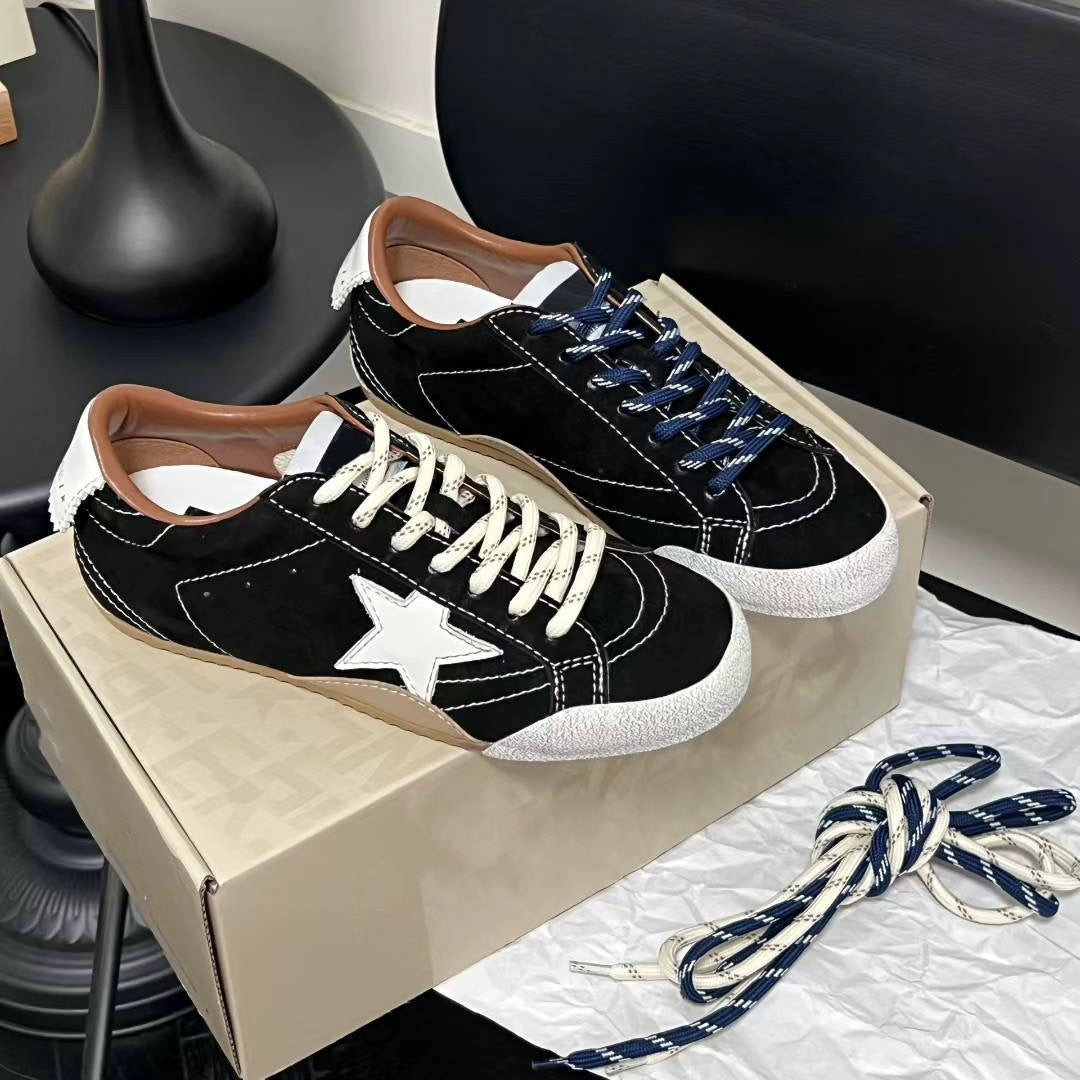 Women's Retro Five-pointed Star Distressed Little Dirty Korean German Women's Board Shoes