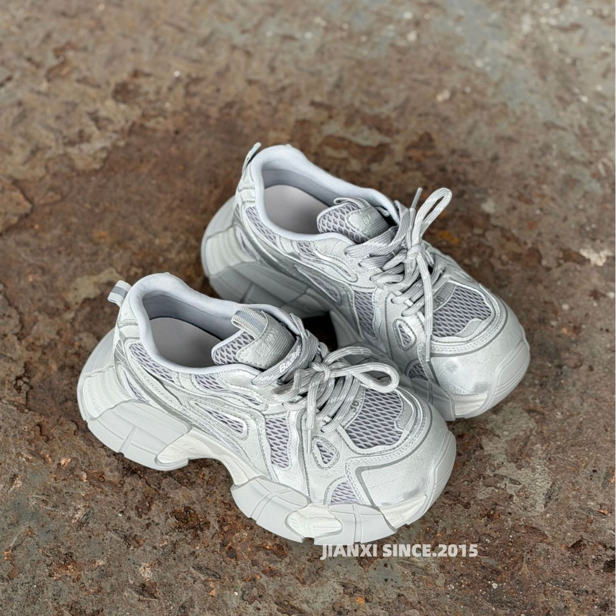 Women's Platform Dad Spring Fashionable Mesh Elevator Women's Sports Shoes