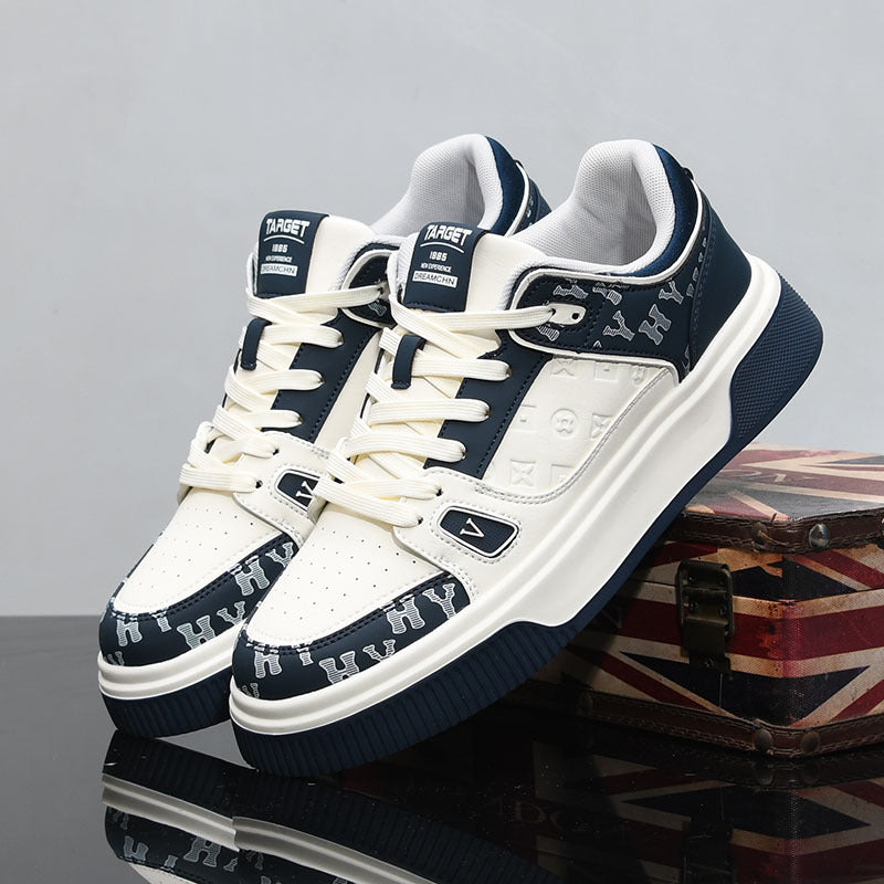 Men's Platform White Breathable Trendy Increased Daddy Sneakers