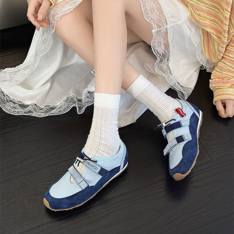 Women's Velcro Mary Jane Hollow Out German Training Shallow Mouth Not Women's Sports Shoes