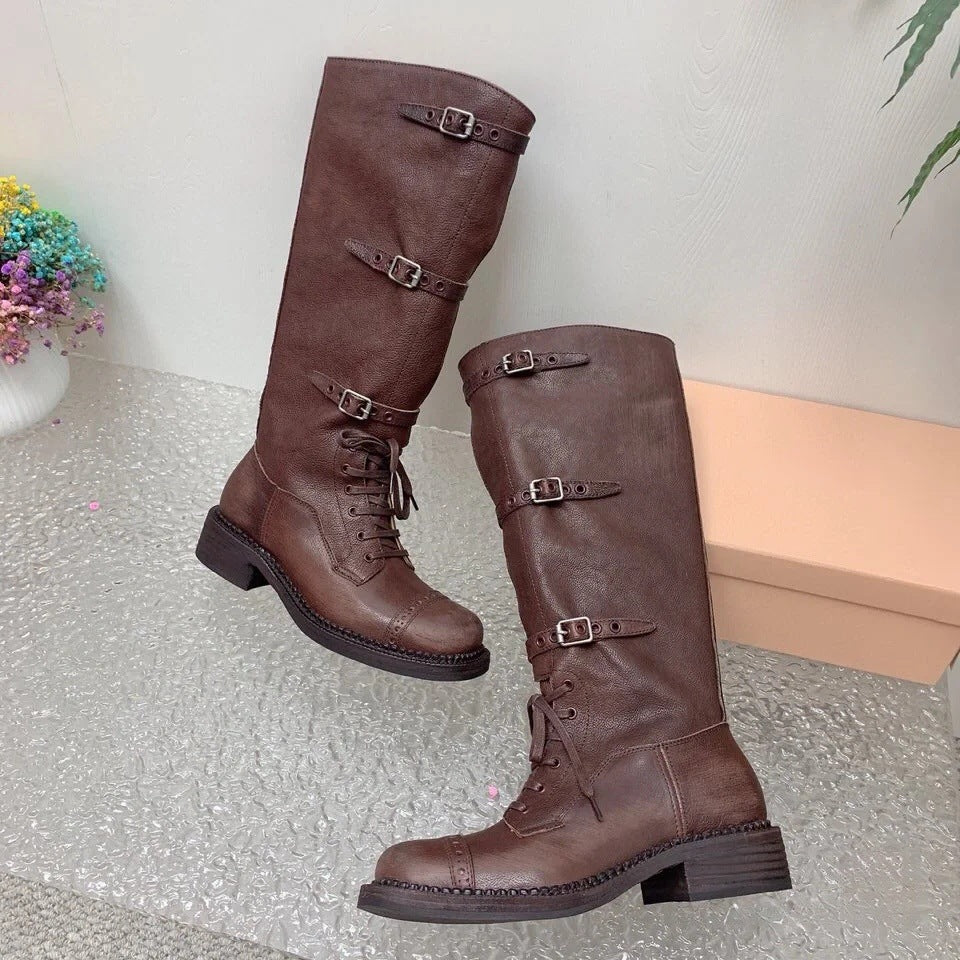 Women's Plus Size Knight Retro British Long Boots