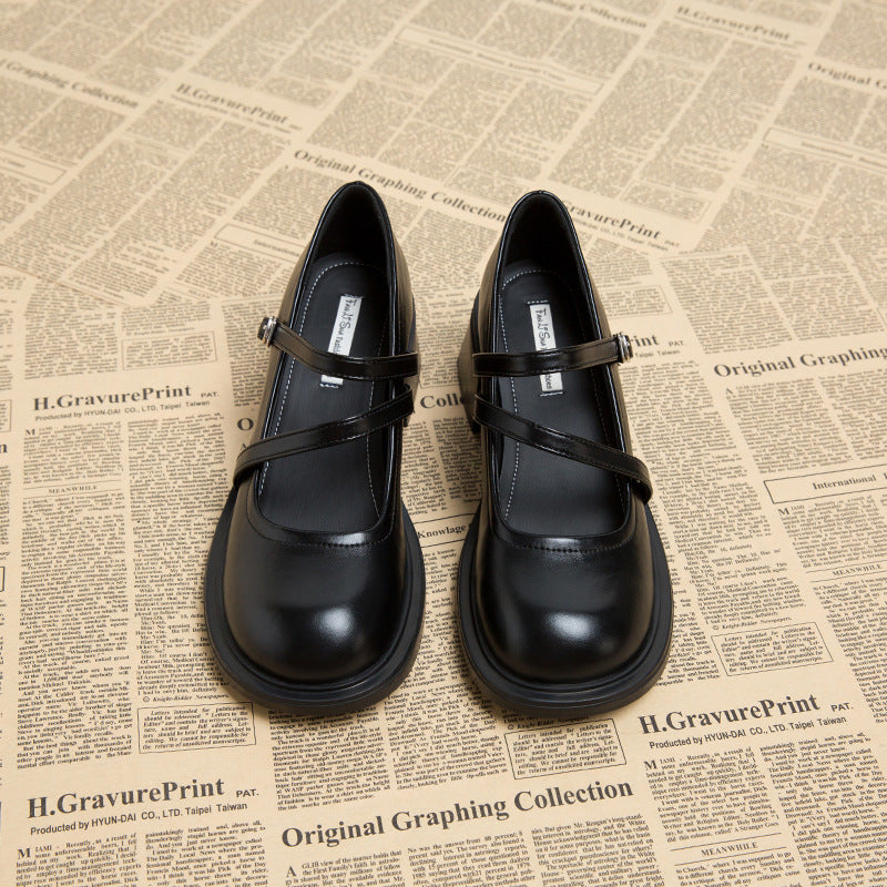 Women's Mary Jane High Versatile Small Chunky Women's Fashion Shoes