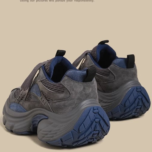 Women's Dad Brown Elevator Fleece-lined Paris Fried Sneakers