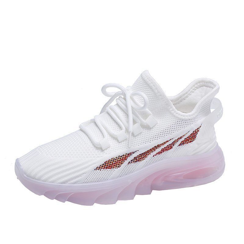 Women's Flat Knitted Uppers Breathable Jelly Bottom Sneakers