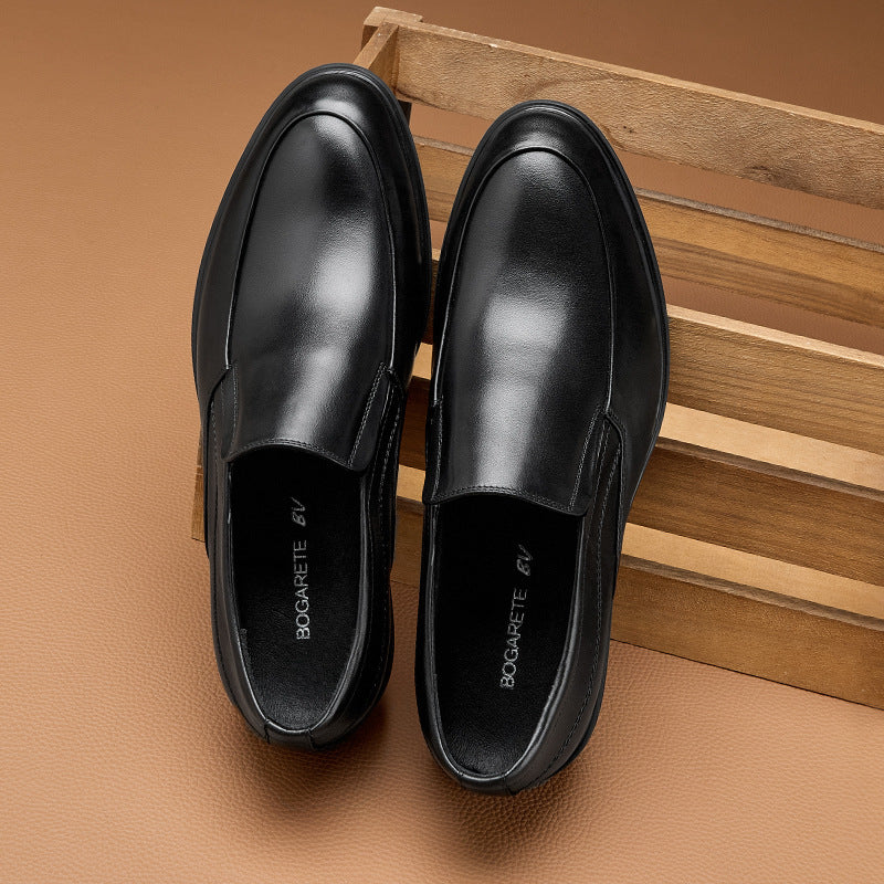 Men's Pumps Business Formal Wear Slip-on First Leather Shoes