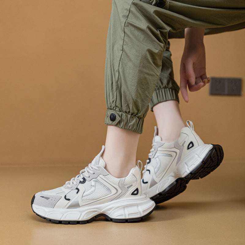 Women's Spring Breathable Authentic Clunky Thick Bottom Sneakers