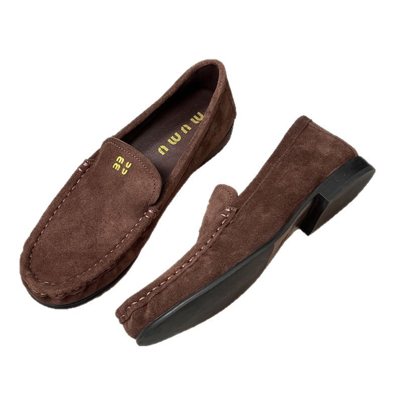 Women's Old Money Style Retro Suede Slip-on Lofter Kangaroo Flat Boots