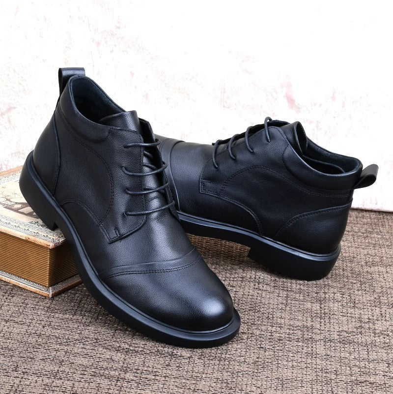 Men's Martin Autumn Genuine Lightweight Business First Leather Shoes