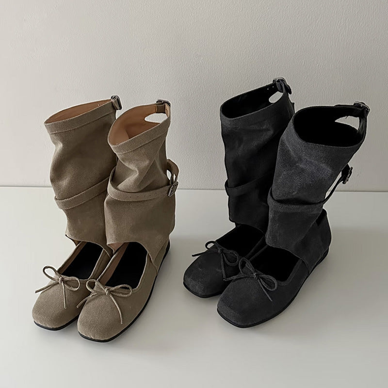 Women's Version Niche Fashionable Summer Bow Hollow Boots