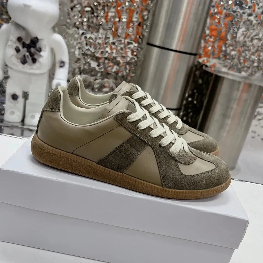 Women's & Men's German Training Genuine Cowhide Breathable Lovers Men's Board Shoes