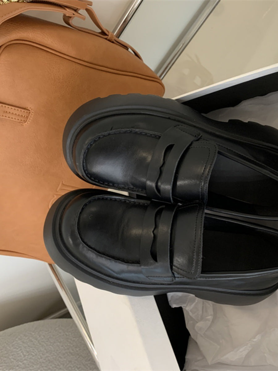 Women's Black Chunky Raise The Bottom Small Women's Fashion Shoes