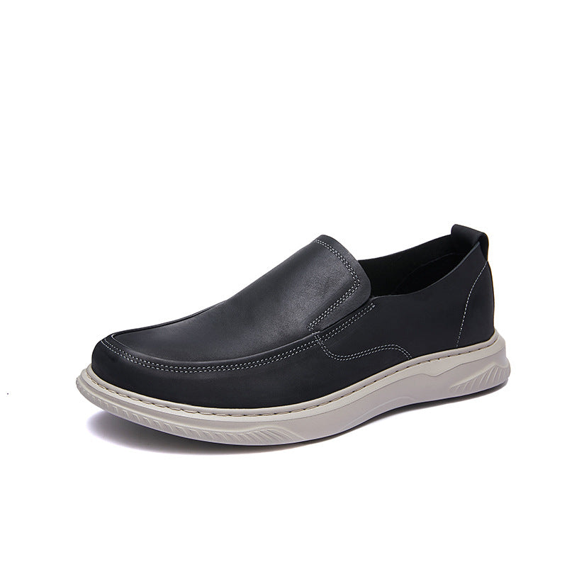 Men's Soft Smooth Frosted Slip-on Round Toe Casual Shoes