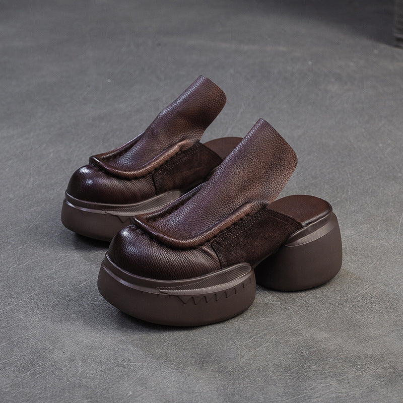 Women's Closed Toe Roman Style Platform Outdoor Thick-soles Slippers