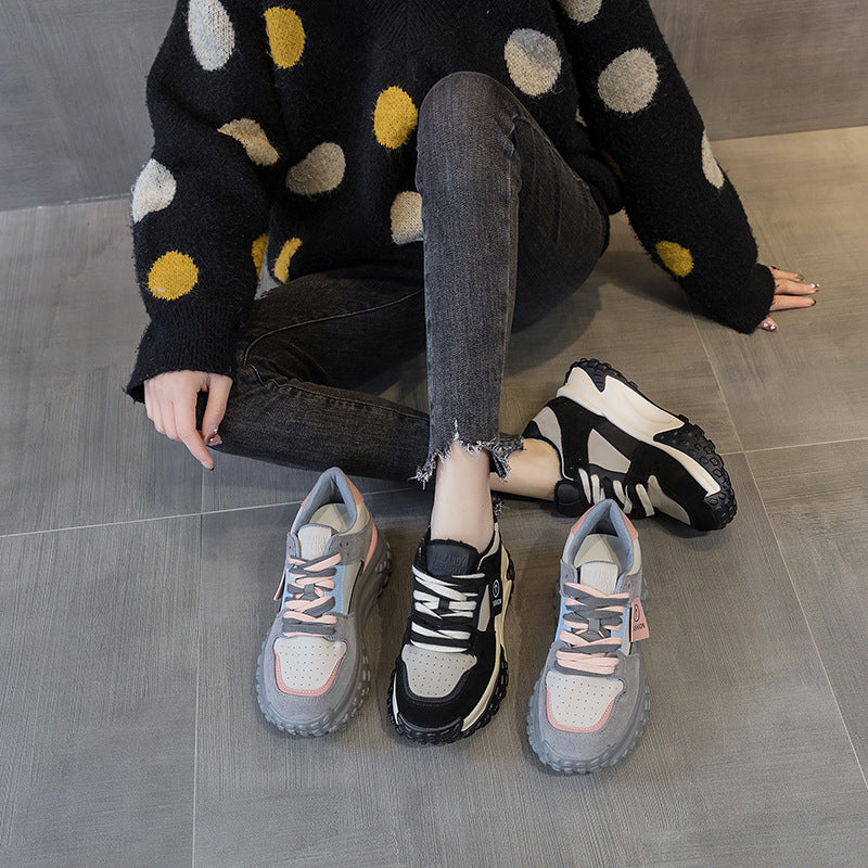 Women's Dad Korean Fashion Trendy Platform Sports Women's Casual Shoes