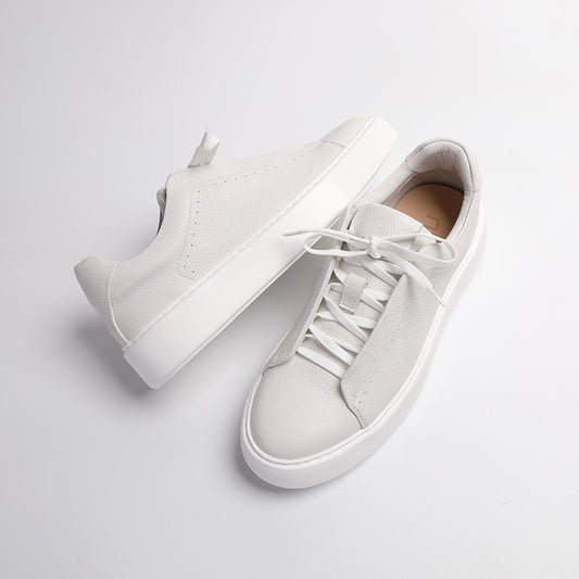 Men's Business White British Thick Bottom Lightweight Green Korean Style Top Men's Board Shoes
