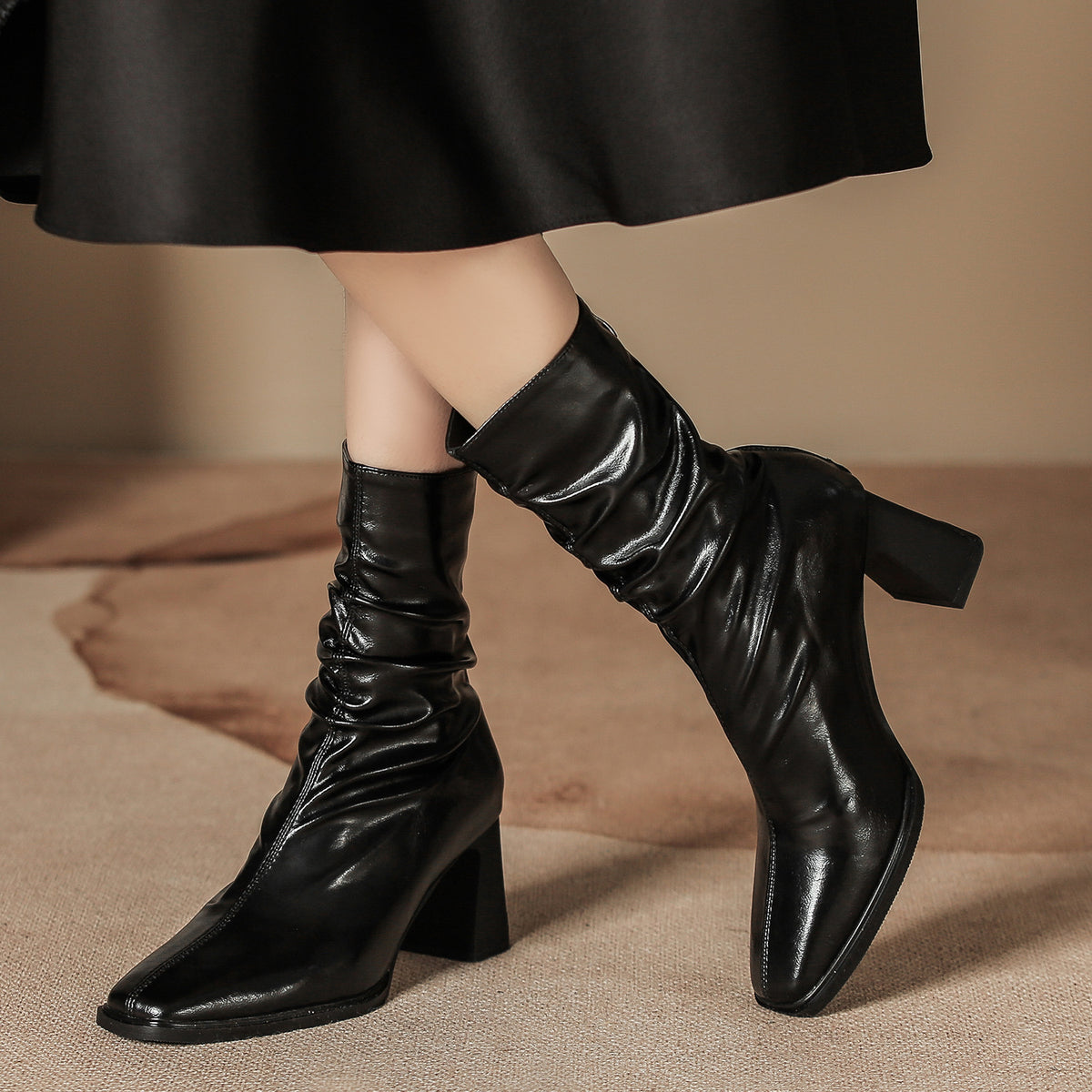 Women's Pile Style High Fleece-lined Vintage French Boots