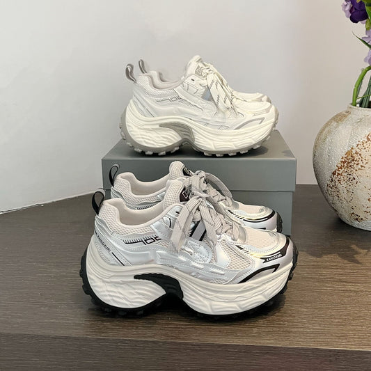 Women's Platform Dad Spring Mesh Breathable Pants Sneakers