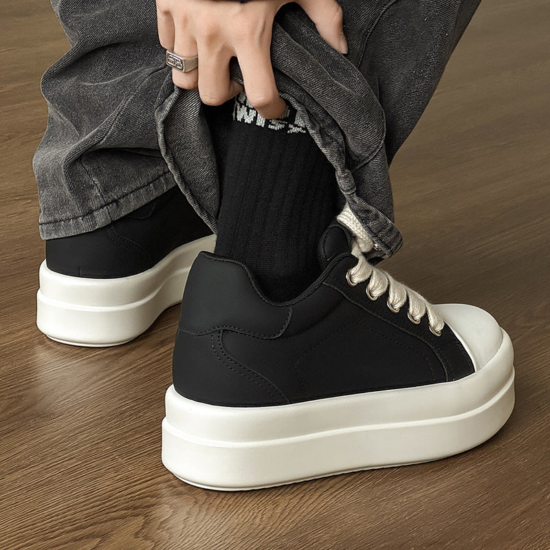 Women's & Men's Height Increasing Autumn Thick Bottom Versatile Mickey Big Head Casual Shoes