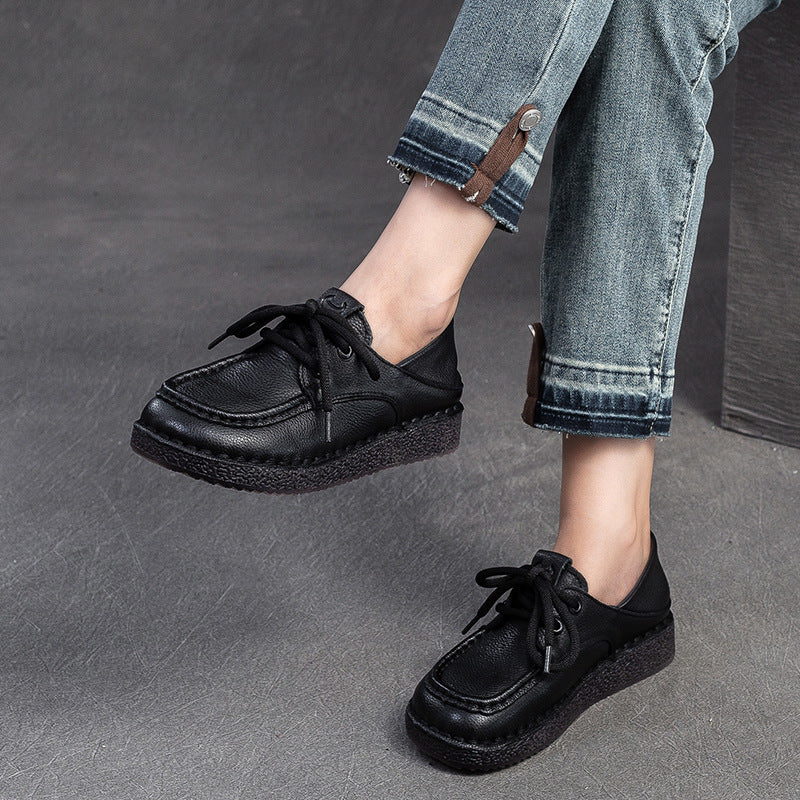 Women's & Men's First Layer Cowhide Vintage Beef Tendon Casual Shoes