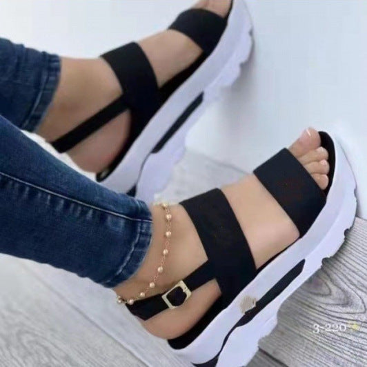 Women's Summer Plus Size Wedge With Sweet Sandals