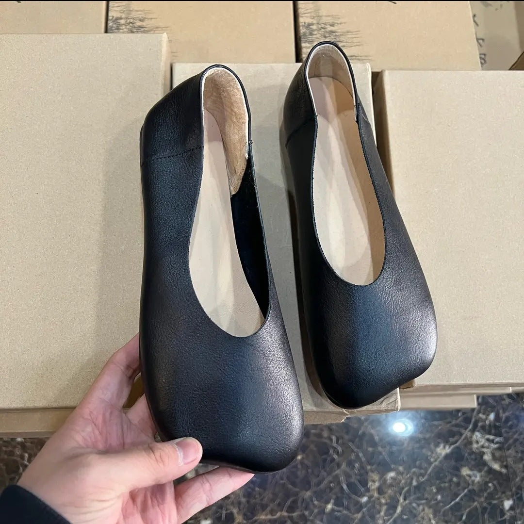 Women's Square Toe Low-cut Flat Soft Bottom Comfortable Women's Casual Shoes