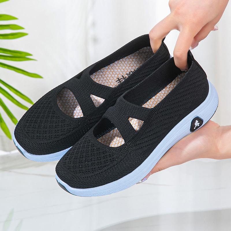 Women's Breathable Shallow Mouth Soft Bottom Mom Casual Shoes