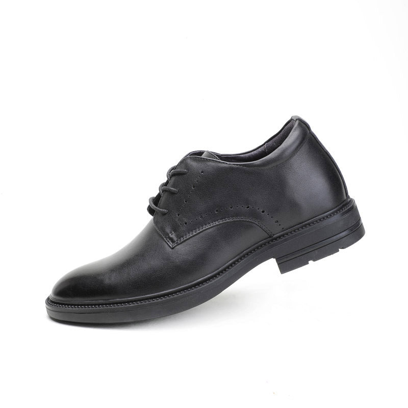 Men's Bridegroom Height Increasing Insole Breathable Soft Leather Shoes