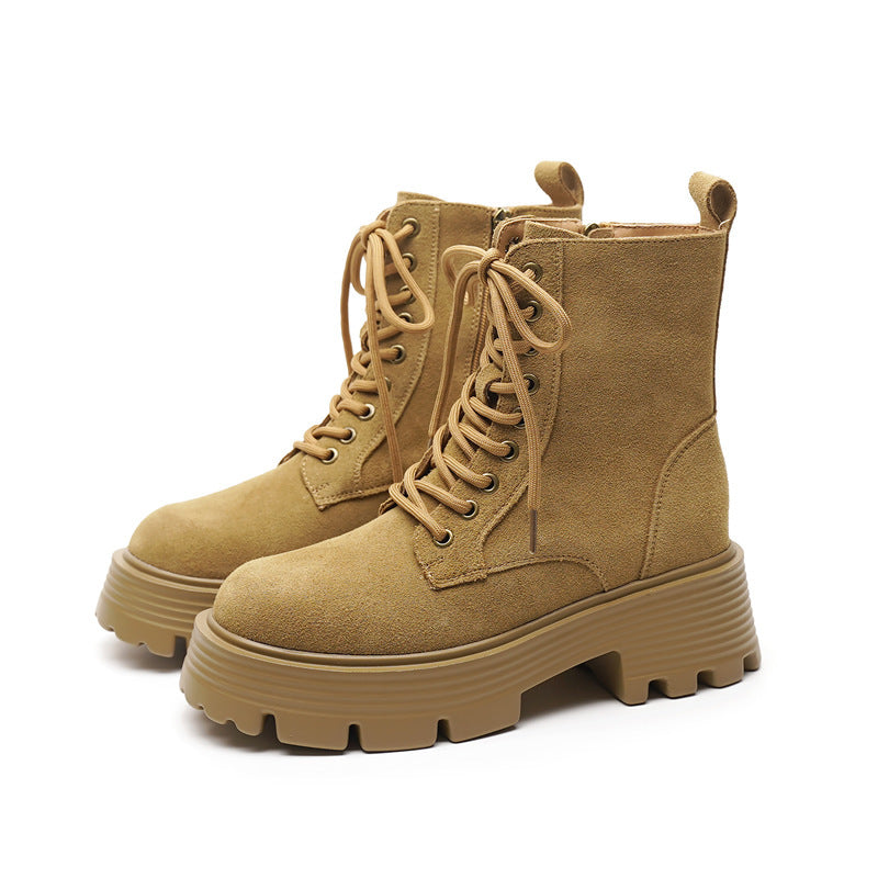 Women's Martin Small Thick-soled Height Increasing British Style Boots