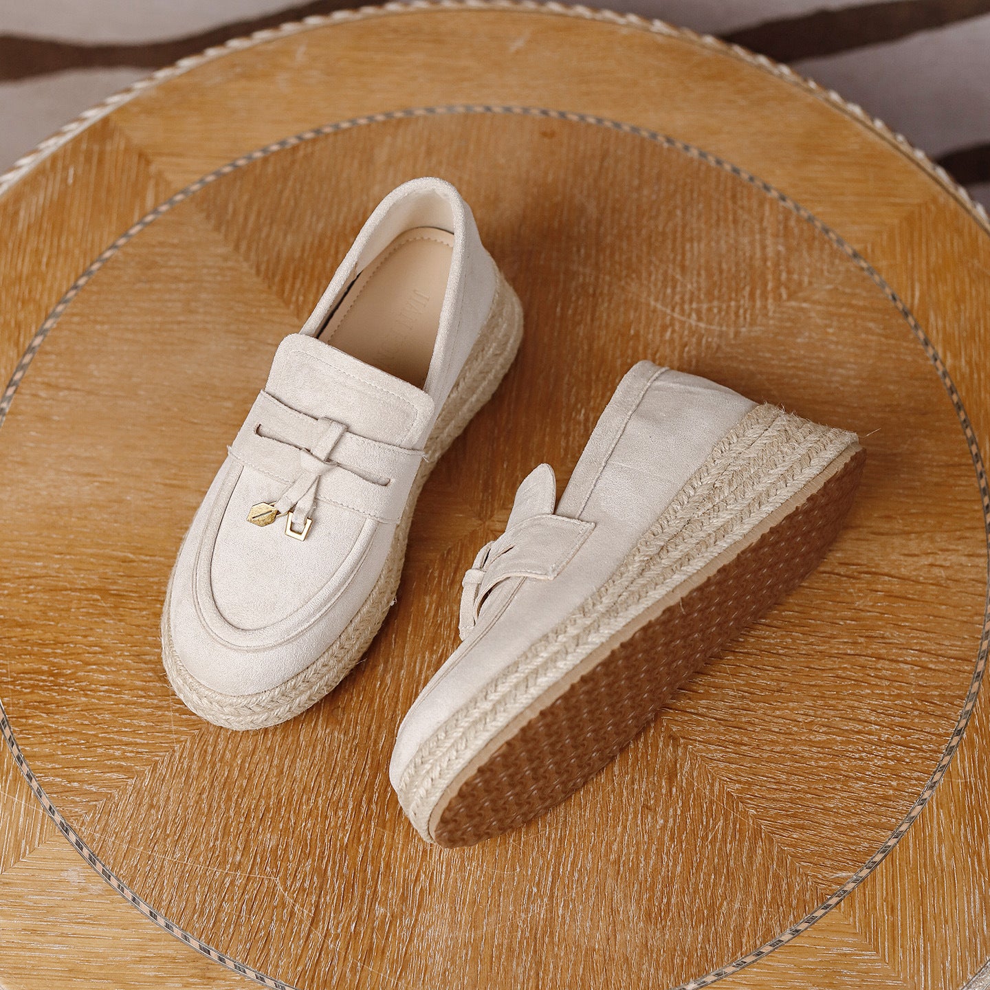 Women's Height Increasing Insole Tassel Spring Thick-soled Round Toe Fashion Women's Casual Shoes