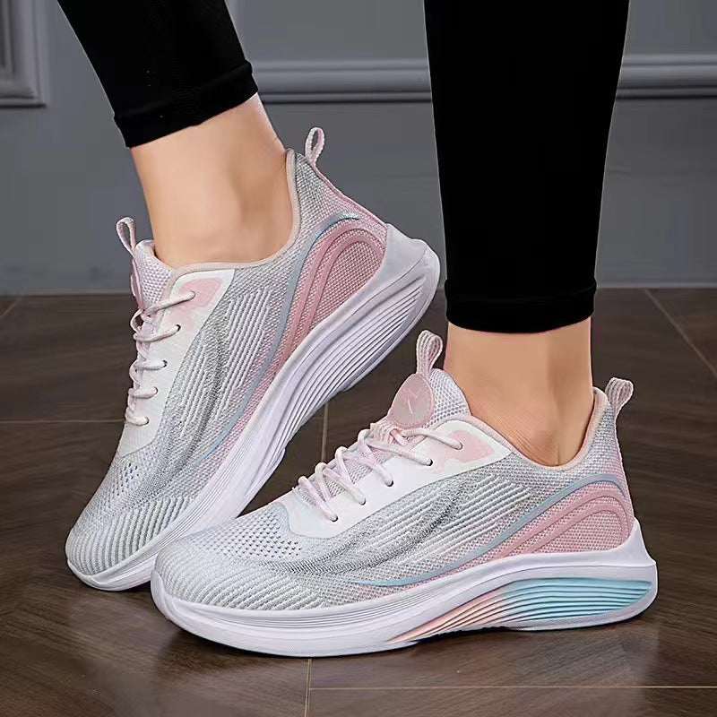 Women's Spring Running Breathable Lightweight Soft Elastic Casual Shoes