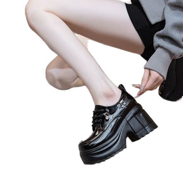 Women's Super High Shallow Mouth Little Princess Height Increasing Cm Muffin Loafers