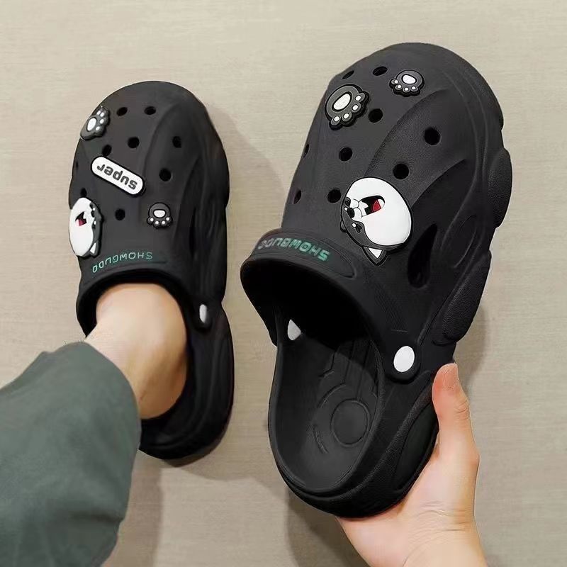 Men's Hole Summer Outdoor Cartoon Platform Beach Sandals