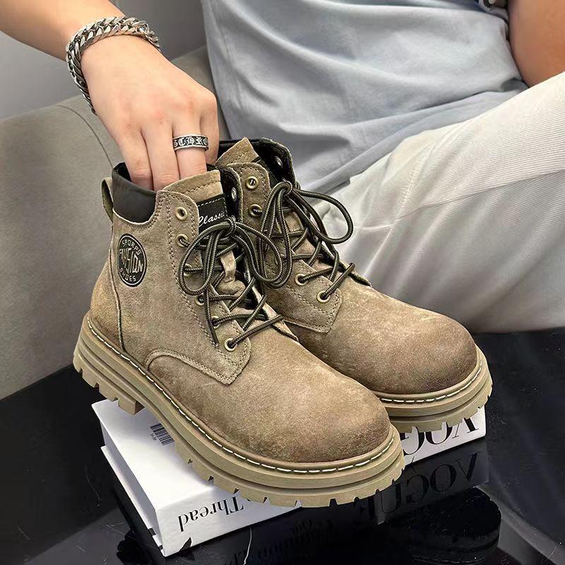 Men's American Retro Martin Fleece-lined Warm High Boots