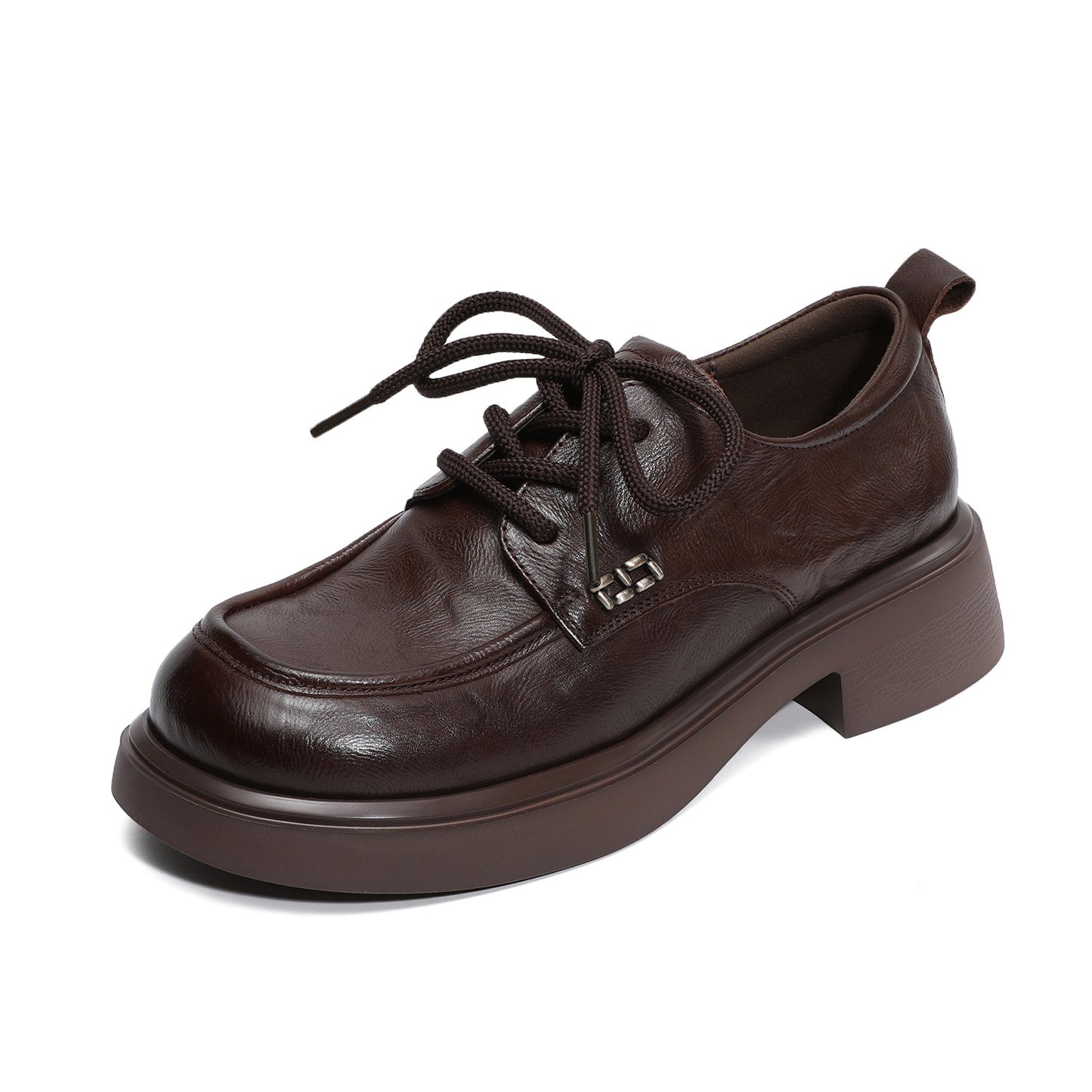 Women's Layer Cowhide Round Toe Autumn Light Women's Casual Shoes