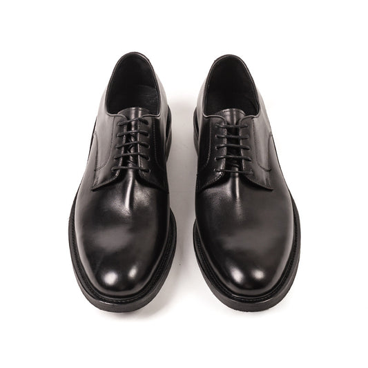 Men's British Black First Layer Cowhide Formal Men's Casual Leather Shoes