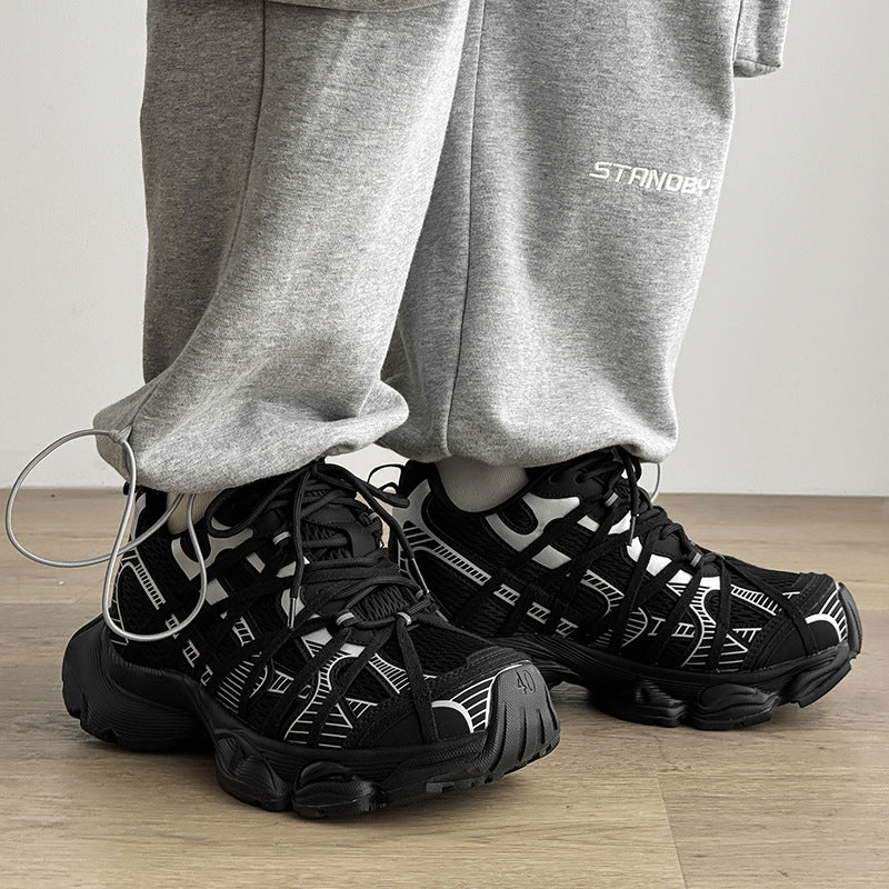 Men's Invisible Height Increasing Daddy Platform High Sneakers