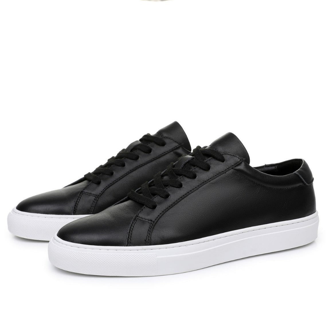 Couple Sports Top Layer Cowhide Slip-on Sneakers