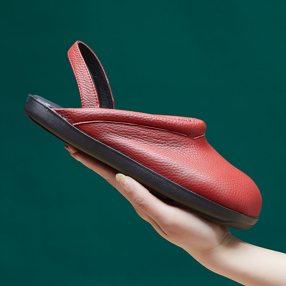 Women's First Layer Cowhide Summer Comfortable Closed Casual Shoes